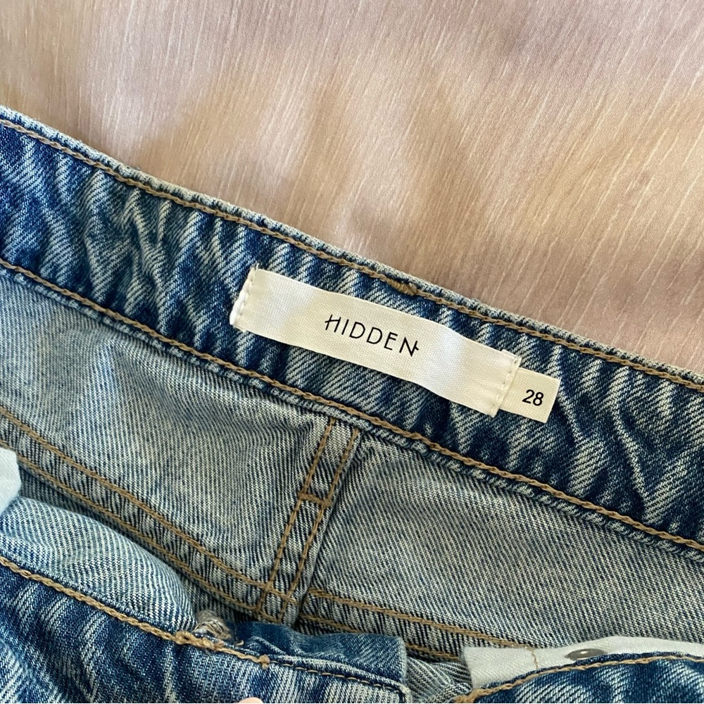 Hidden Ripped Straight Leg Jeans - Picture 3 of 6